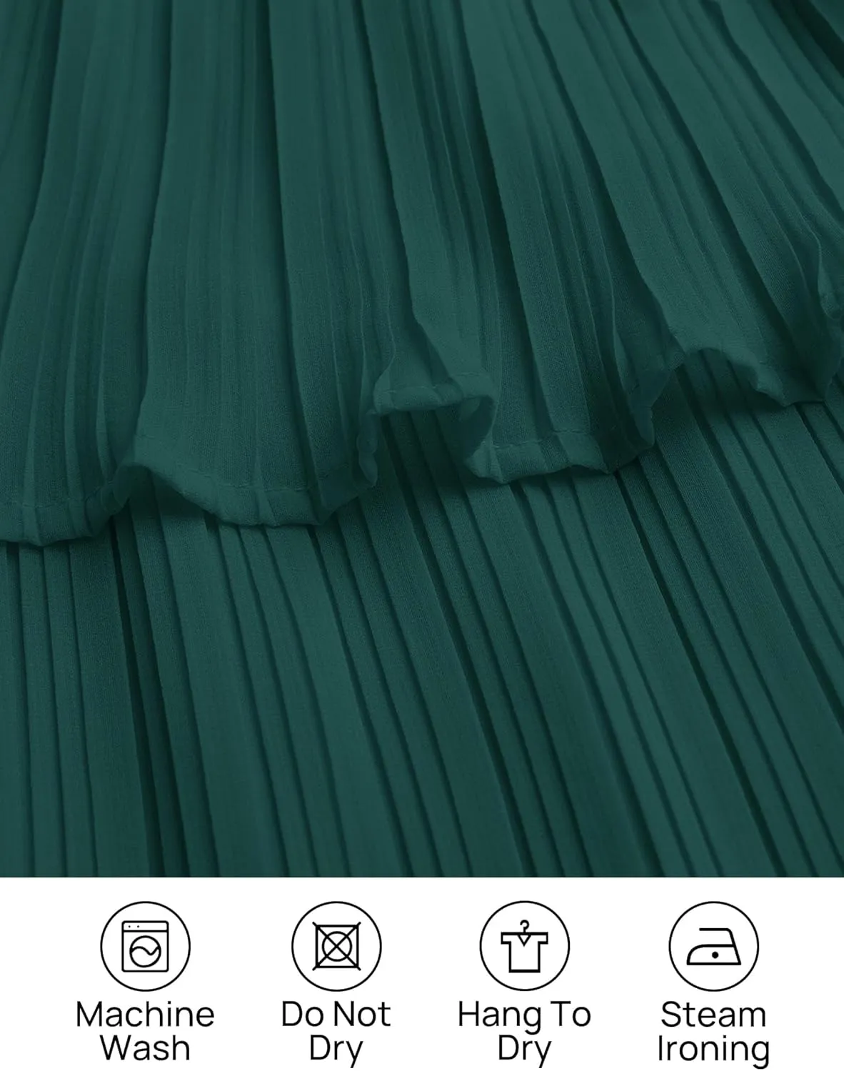 ZESICA Women's 2025 Long Sleeve Crew Neck Ruffle Tiered Layered Chiffon Flowy Swing Long Midi Dress
