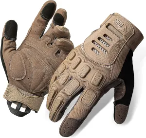 ZUNE LOTOO Touchscreen Tactical Gloves Men with TPR Finger Impact Protection & Palm Padded for Motorcycle Airsoft Paintball Range Work
